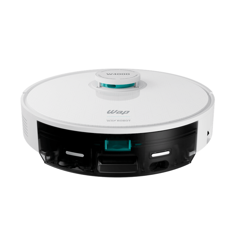 robo-aspirador-w4000-branco-com-vista-das-costas-mostrando-o-detalhe-na-cor-preta-onde-sao-encaixadas-os-mops-7899831332656-7899831332670