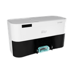 base-de-limpeza-do-robo-aspirador-w4000-nas-cores-branco-preto-e-azul-com-vista-na-diagonal-7899831332656-7899831332670
